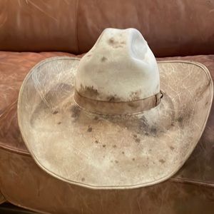 Authentic handmade used on the ranch cowboy hat